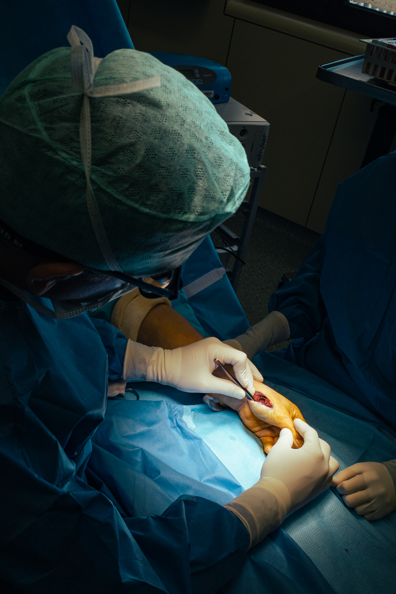 3 months in a surgery room.